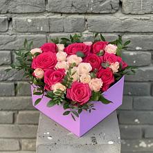 Цветочная композиция из Розы в коробке в Курсавке