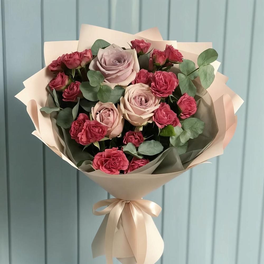 Букет цветов из: Гвоздики и Розы в Курсавке