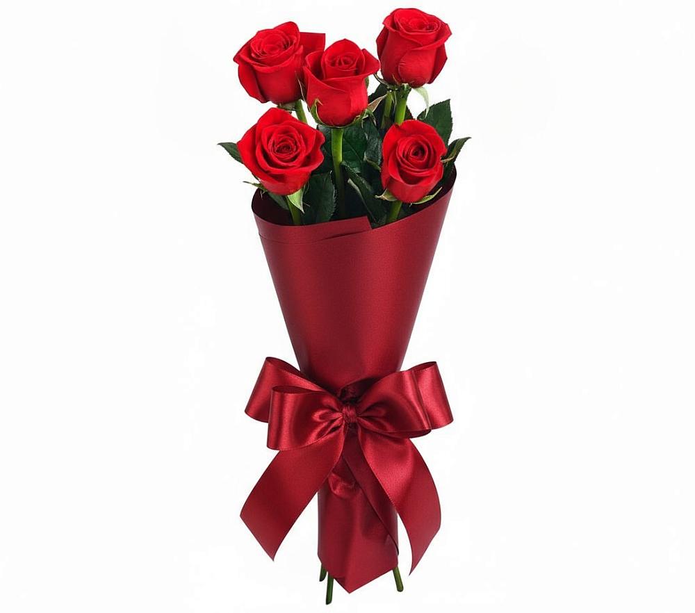 Букет 5 Красных роз Эдлесс Лав в Курсавке