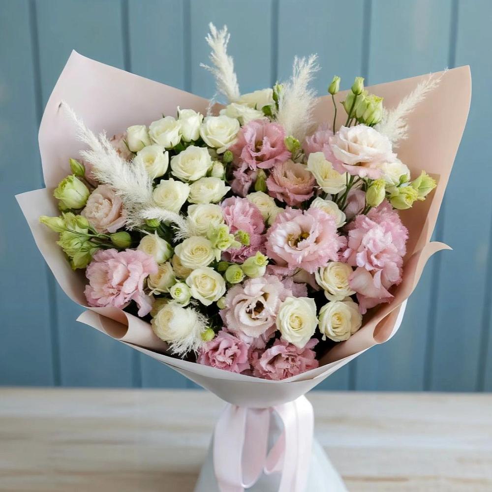 Букет цветов из: Альстромерии и Розы в Курсавке