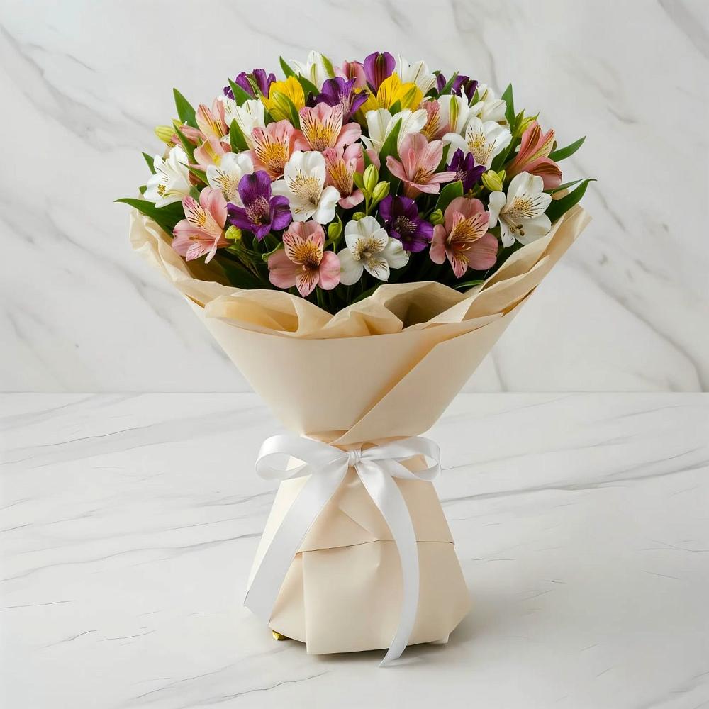 Букет цветов из: Альстромерии в Курсавке