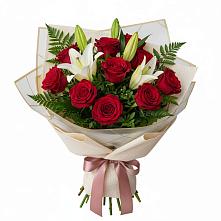 Букет цветов из:  Лилии и Розы #REPLACE_PRED# Курсавке