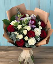 Букет цветов из:  Розы и Альстромерии #REPLACE_PRED# Курсавке