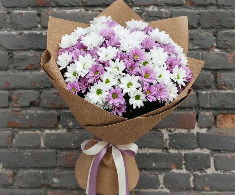 Букет цветов из: Хризантемы в Курсавке