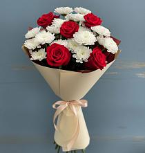 Букет цветов из:  Розы и Хризантемы в Курсавке