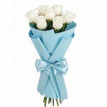 Букет 7 белых роз Проуд в Курсавке