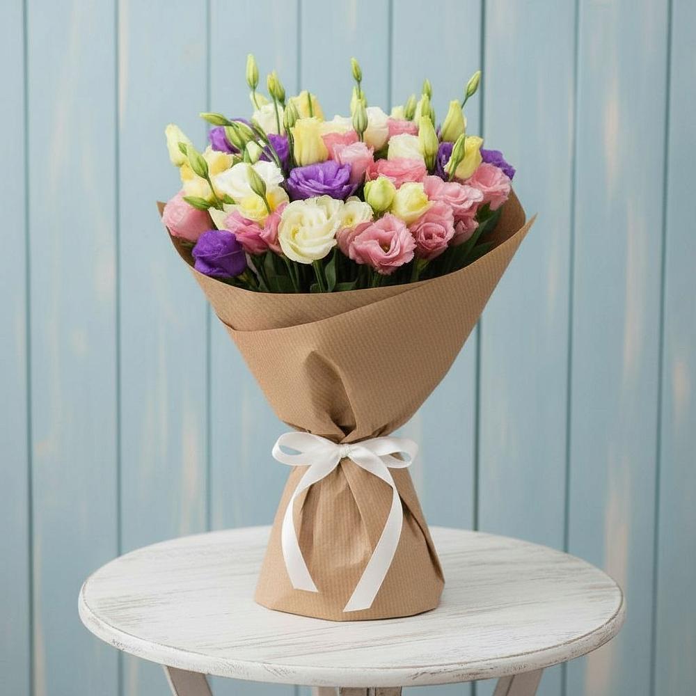 Букет цветов из: Лизиантусы в Курсавке