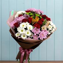 Букет цветов из:  Розы, Хризантемы и Альстромерии в Курсавке