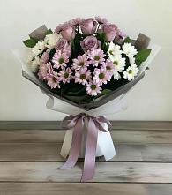 Букет цветов из:  Хризантемы и Розы в Курсавке