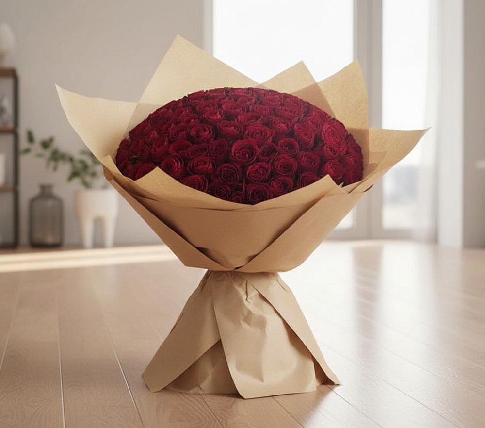 Букет 101 Красная роза в Курсавке
