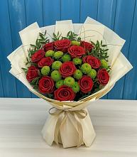 Букет цветов из:  Розы и Хризантемы в Курсавке