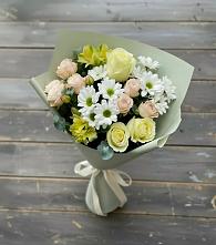 Букет цветов из:  Альстромерии, Розы и Хризантемы в Курсавке