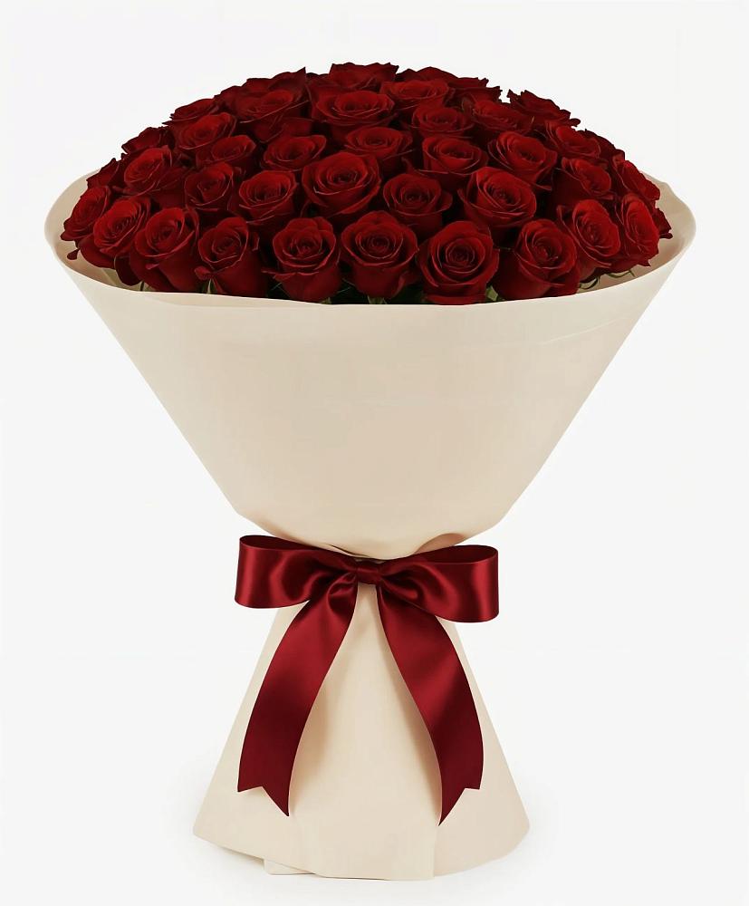 Букет 101 Бордовая роза Блэк Бакарра в Курсавке